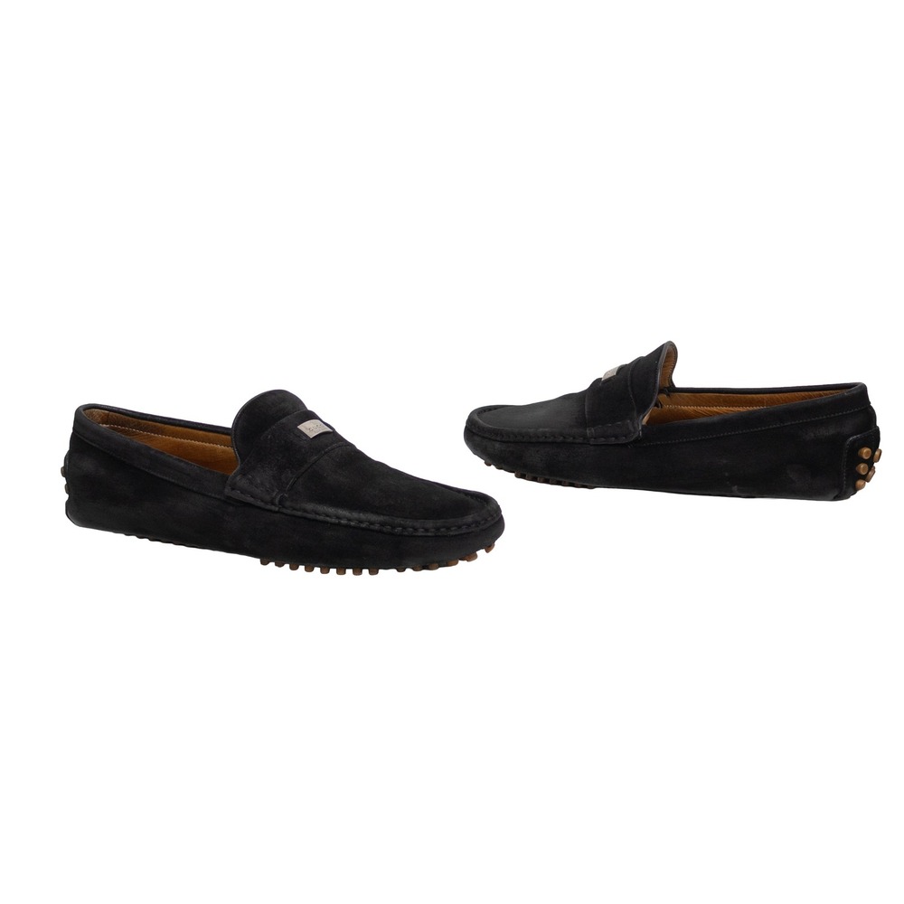 Gucci Men Black Suede Driving Loafers UK 9.5 US 10 EU 43.5 Moccasin Italy